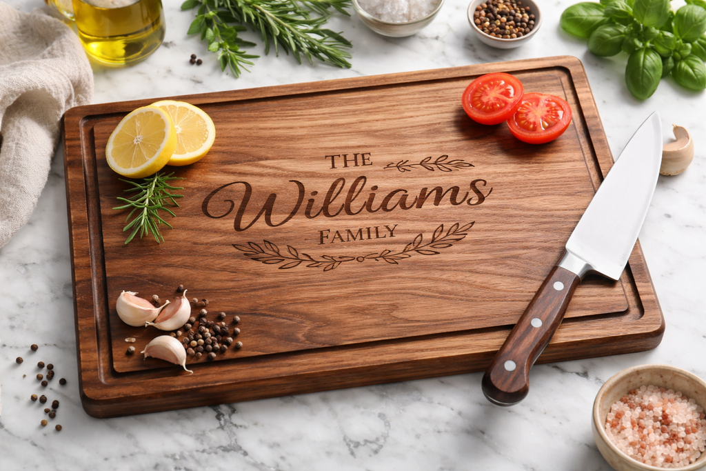 Custom Engraved Wooden Cutting Board